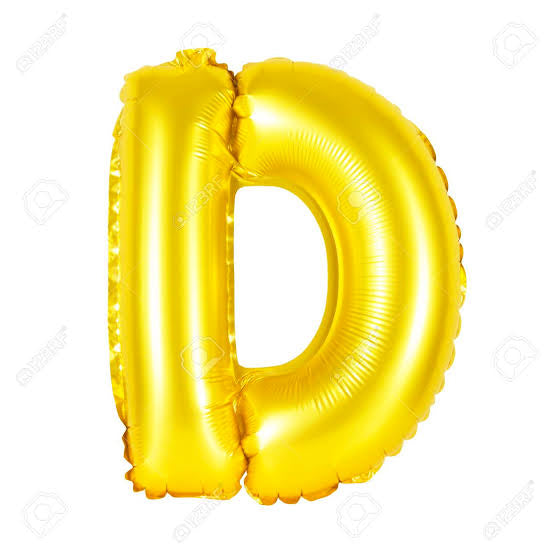 Globo Letra D dorada 32 pulgadas 75cm