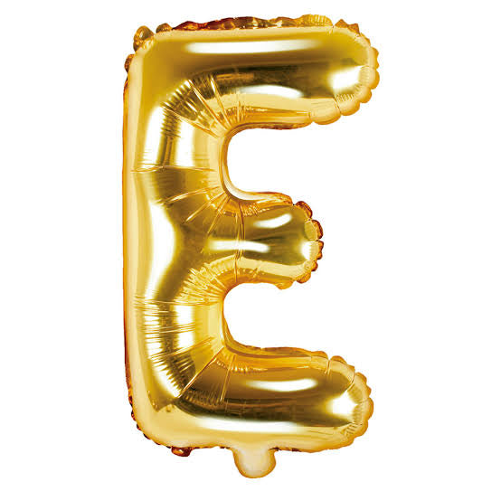 Globo Letra E dorada 32 pulgadas 75cm