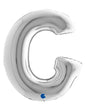Globo Letra G plateado 32 pulgadas 75cm