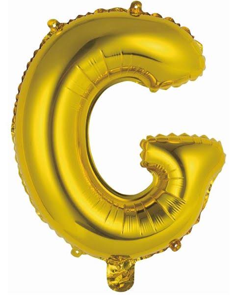 Globo Letra G dorada 16 pulgadas 41cm