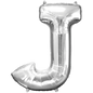 Globo Letra J plateado 16 pulgadas 41cm