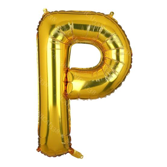 Globo Letra P dorado 16 pulgadas 41cm