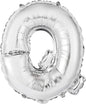 Globo Letra Q plateada 16 pulgadas 41cm
