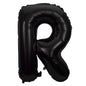 Globo Letra R negro 16 pulgadas 38cm