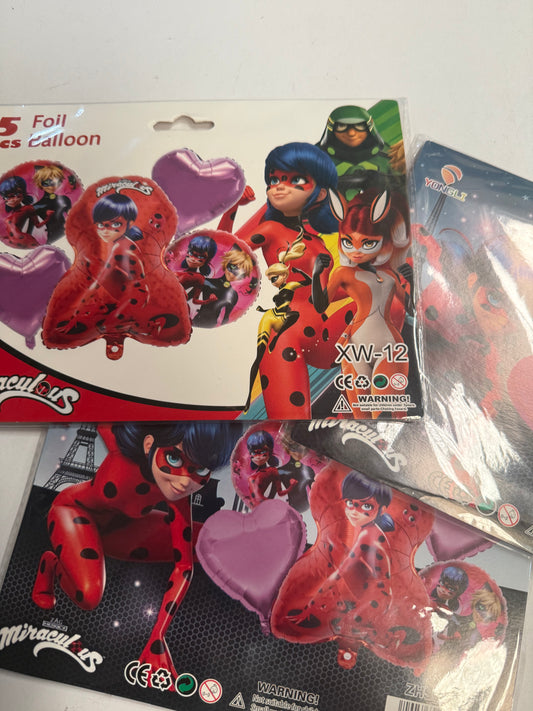 Bouquet 5 globos miraculous