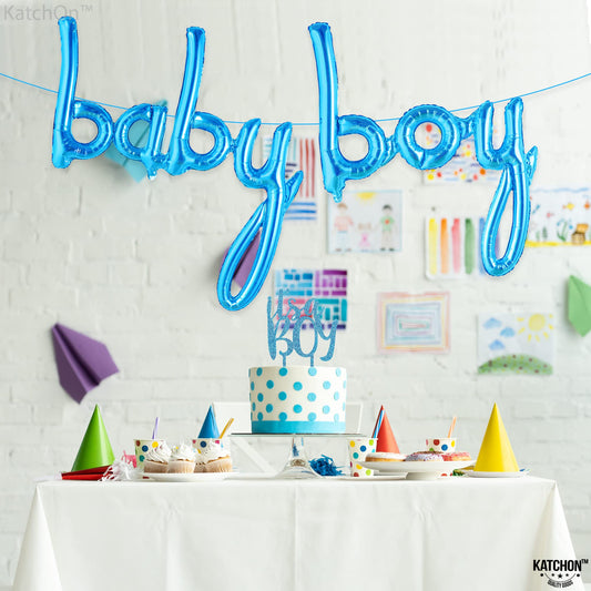 Bouquet globos baby boy azul