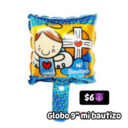 Globo 9 pulgadas mi bautizo niño