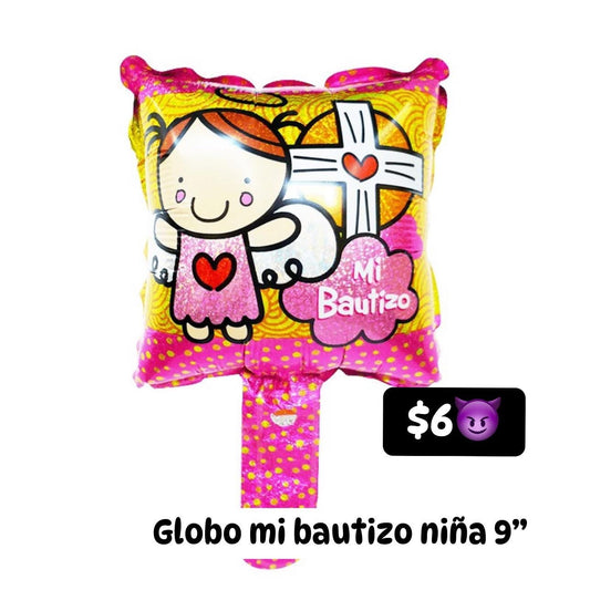 Globo 9 pulgadas mi bautizo