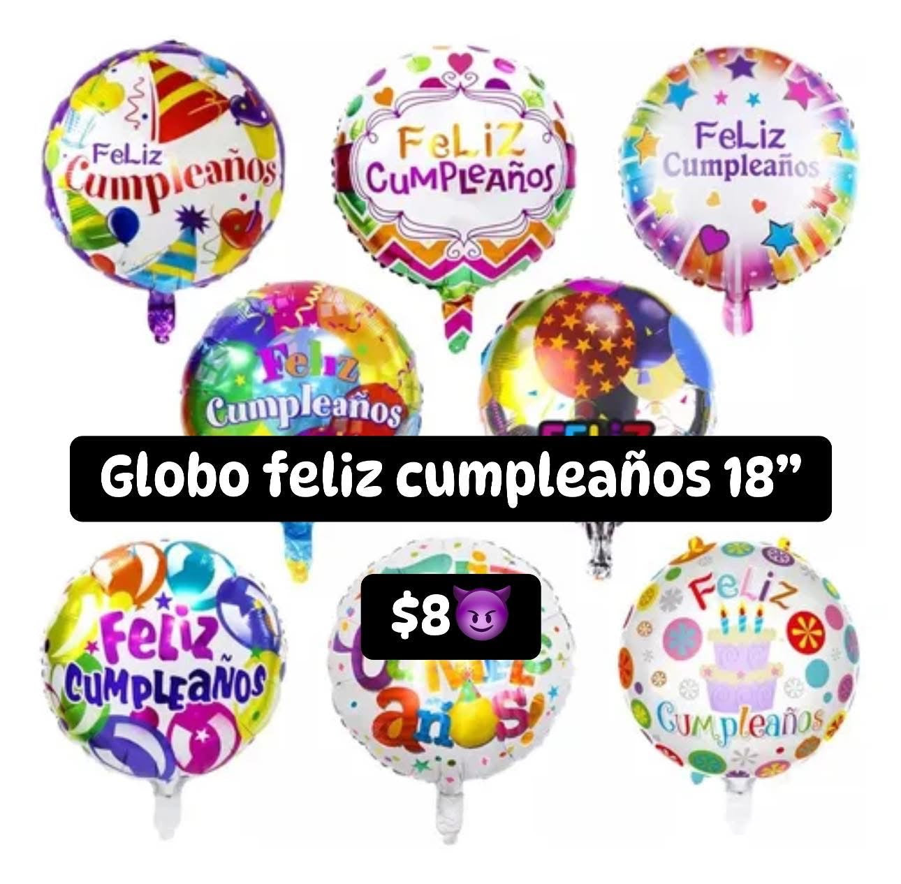 Globo feliz cumpleaños 18 pulgadas