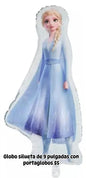 Globo silueta de 9 pulgadas con portaglobos frozen