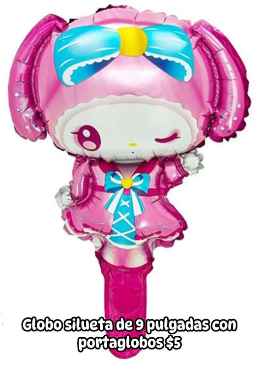 Globo silueta de 9 pulgadas con portaglobos my melody