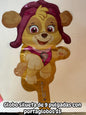 Globo silueta de 9 pulgadas con portaglobos paw patrol sky