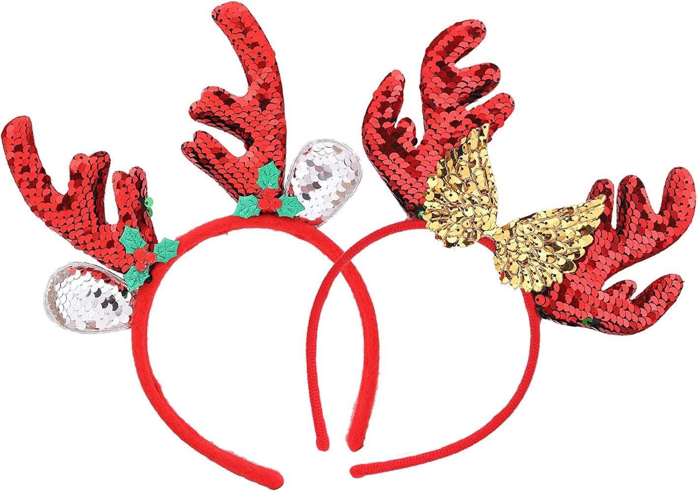 Diadema reno con lentejuelas