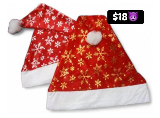 Gorro Navidad estrella dorada