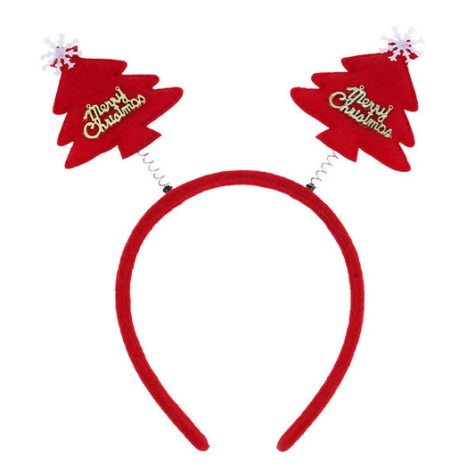 Diadema navideña con resorte
