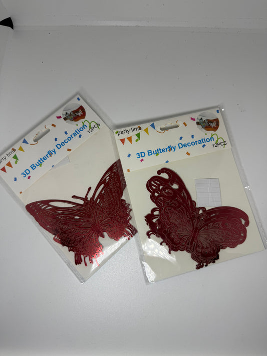 Mariposa 3D ROJO