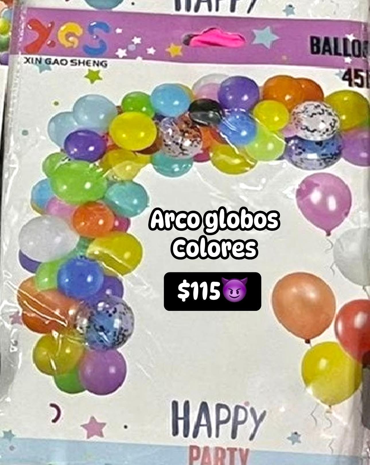 Arco globo de colores