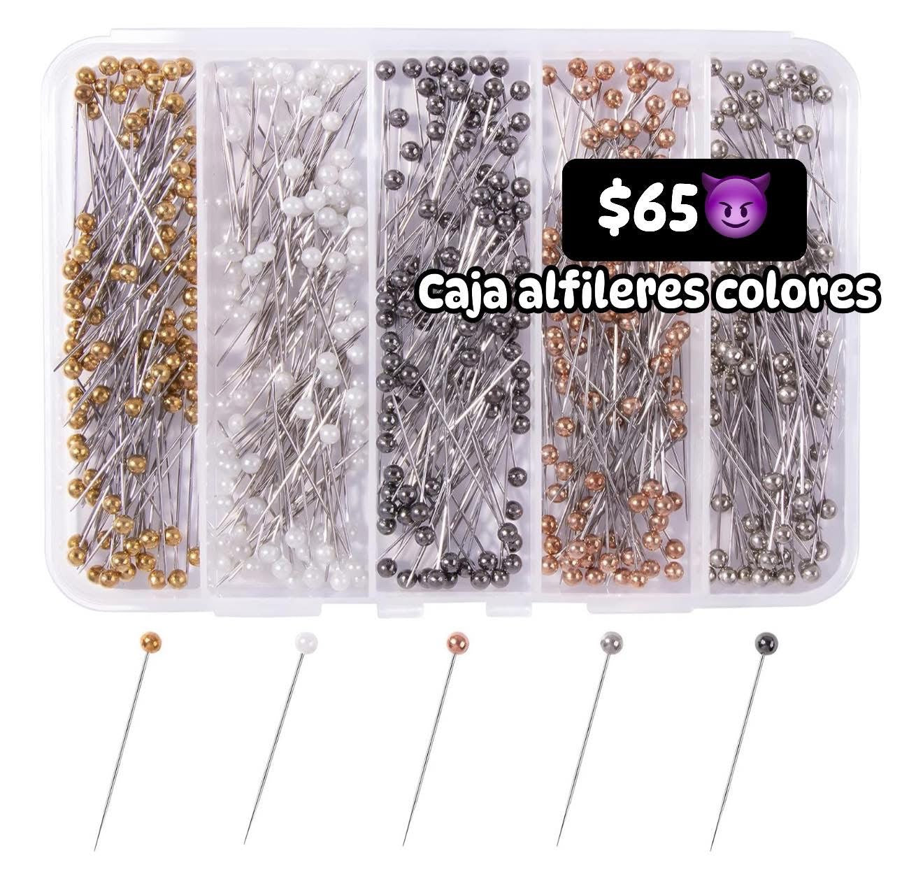 Caja alfiler de colores
