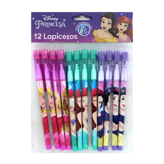 Paquete con 12 lapiceros de punta intercambiable PRINCESAS