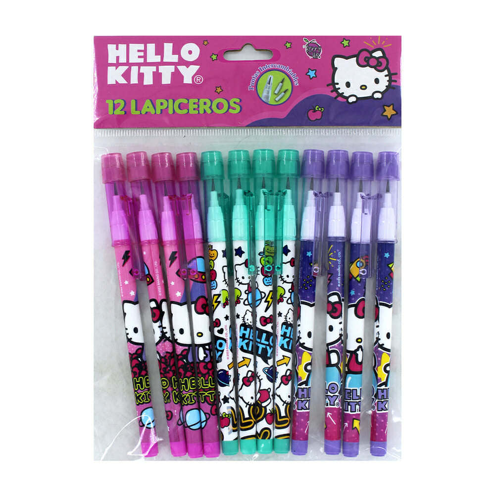 Paquete con 12 lapiceros de punta intercambiable HELLO KITTY