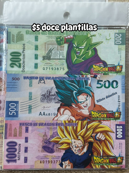 Plantillas billetes didacticos