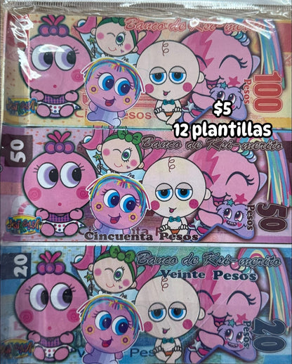 Plantillas billetes didacticos