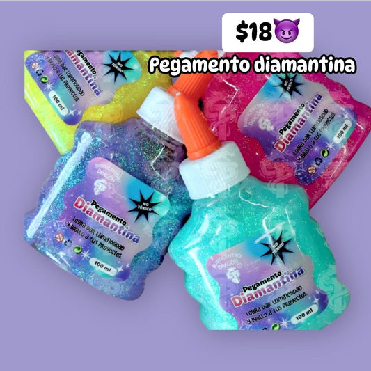 Pegamento diamantina y glitter