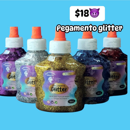Pegamento diamantina y glitter