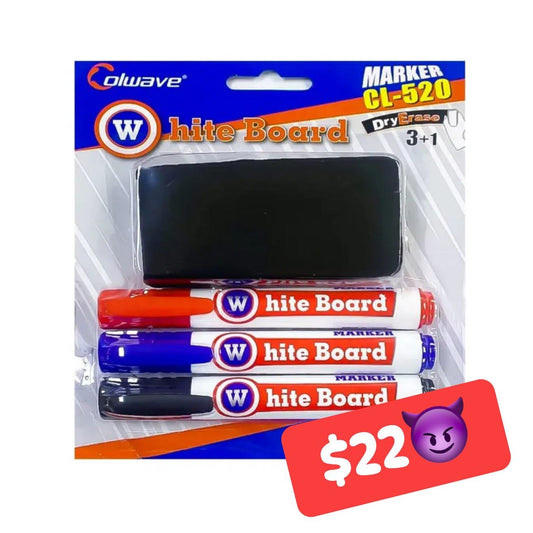 Plumones para pizarron con borrador