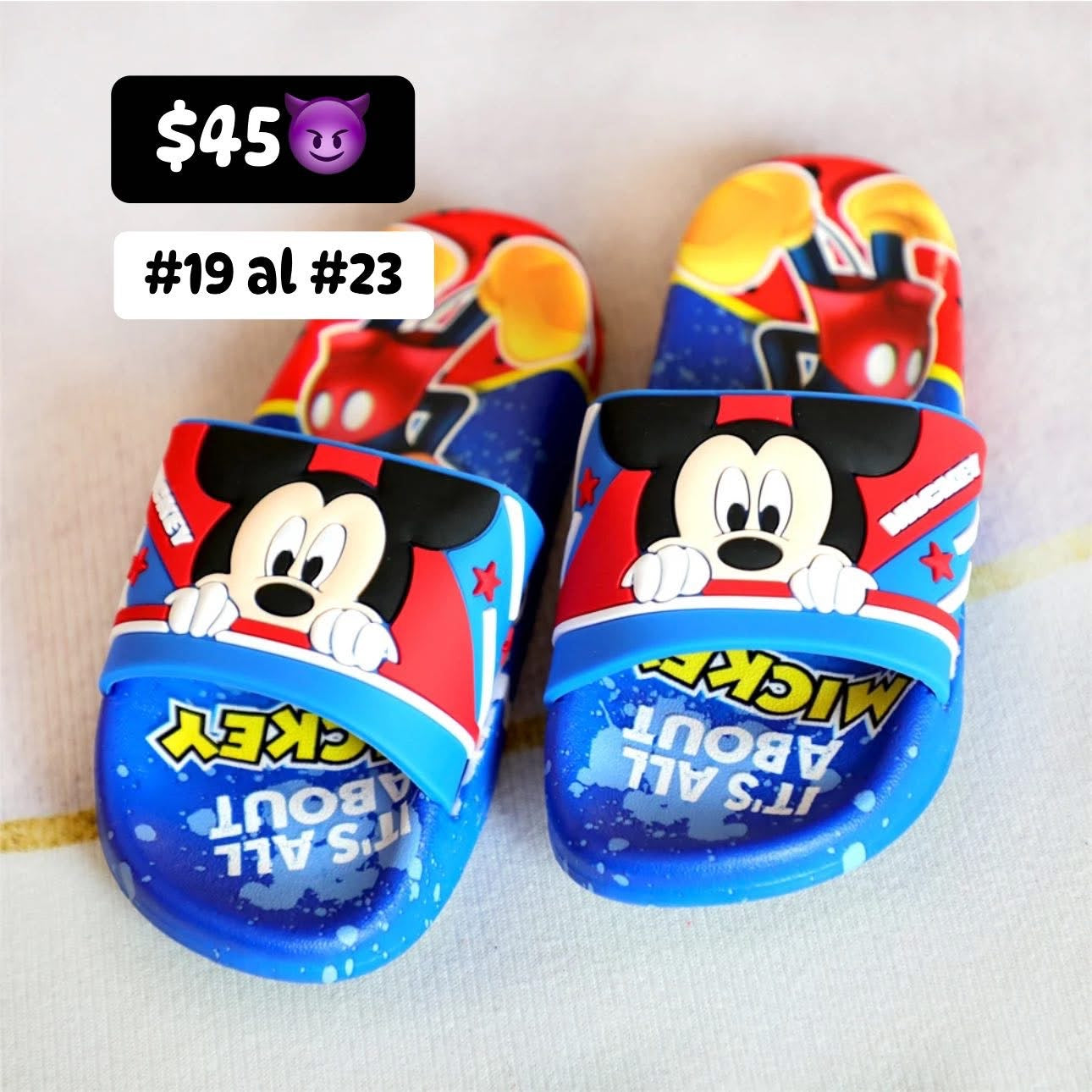 Sandalia mickey mouse #19 a 23