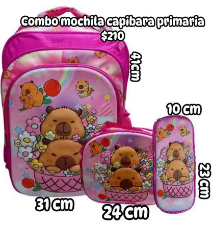 Mochila combo primaria capibara NIÑA