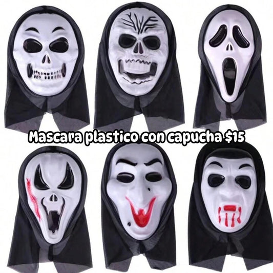 MASCARA PLÁSTICO CON CAPUCHA