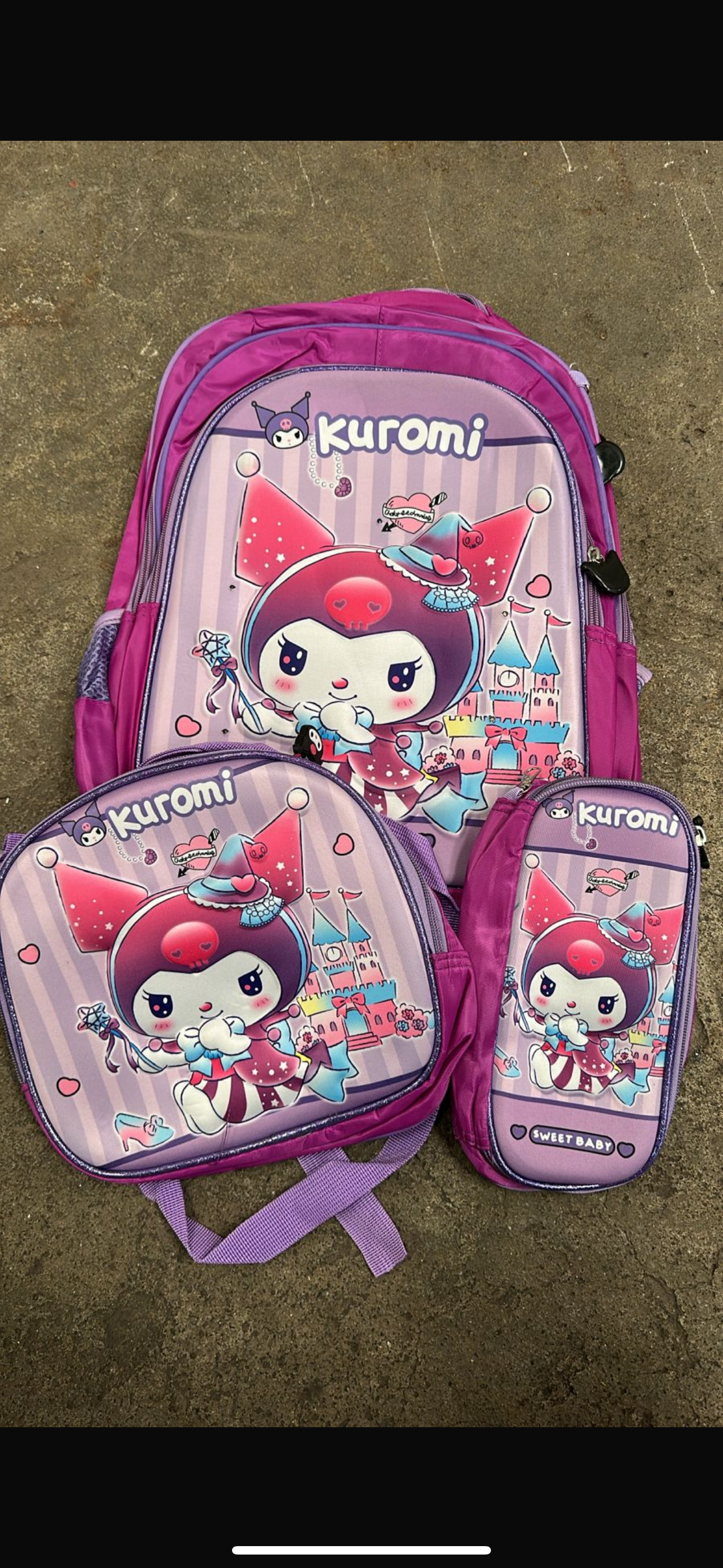 MOCHILA TRIPLE PRIMARIA KUROMI