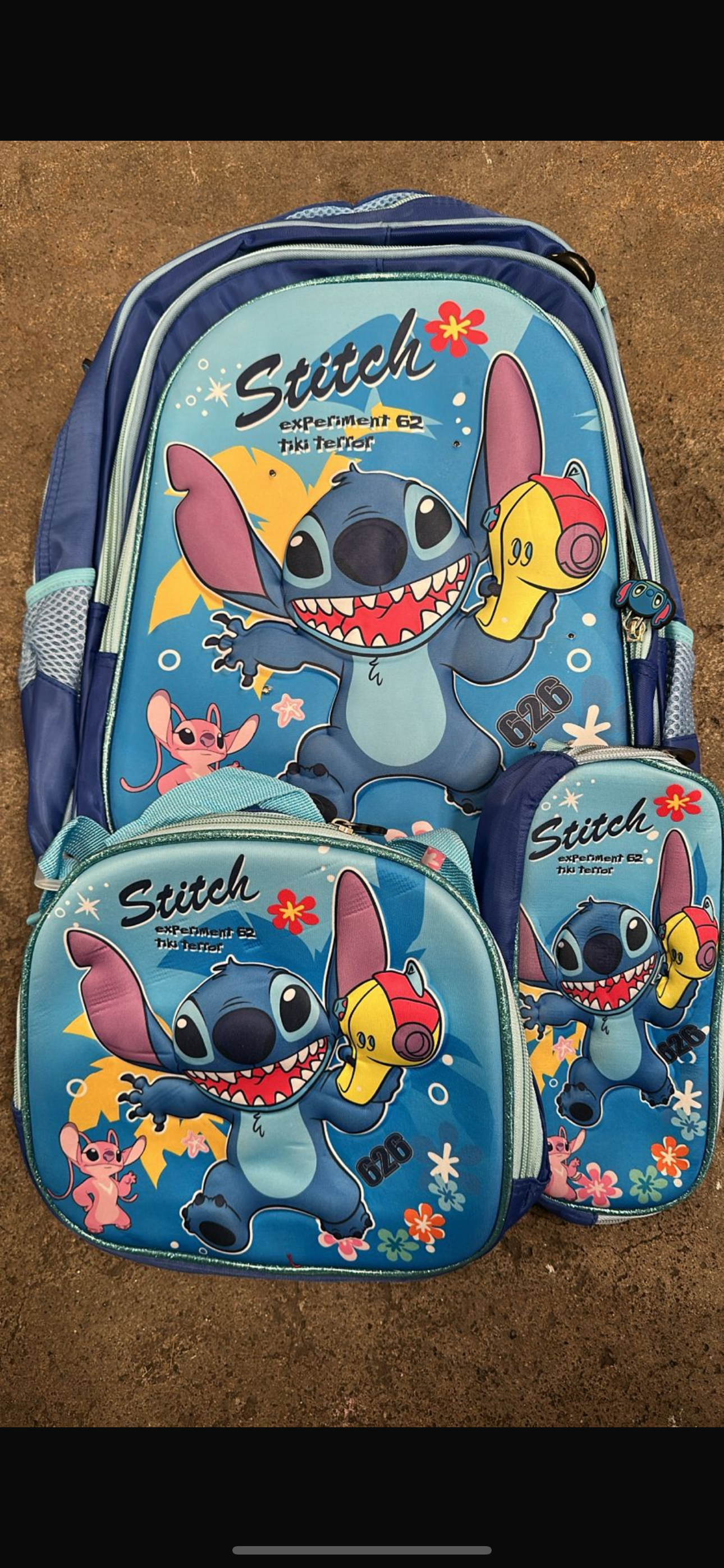 MOCHILA TRIPLE PRIMARIA STITCH