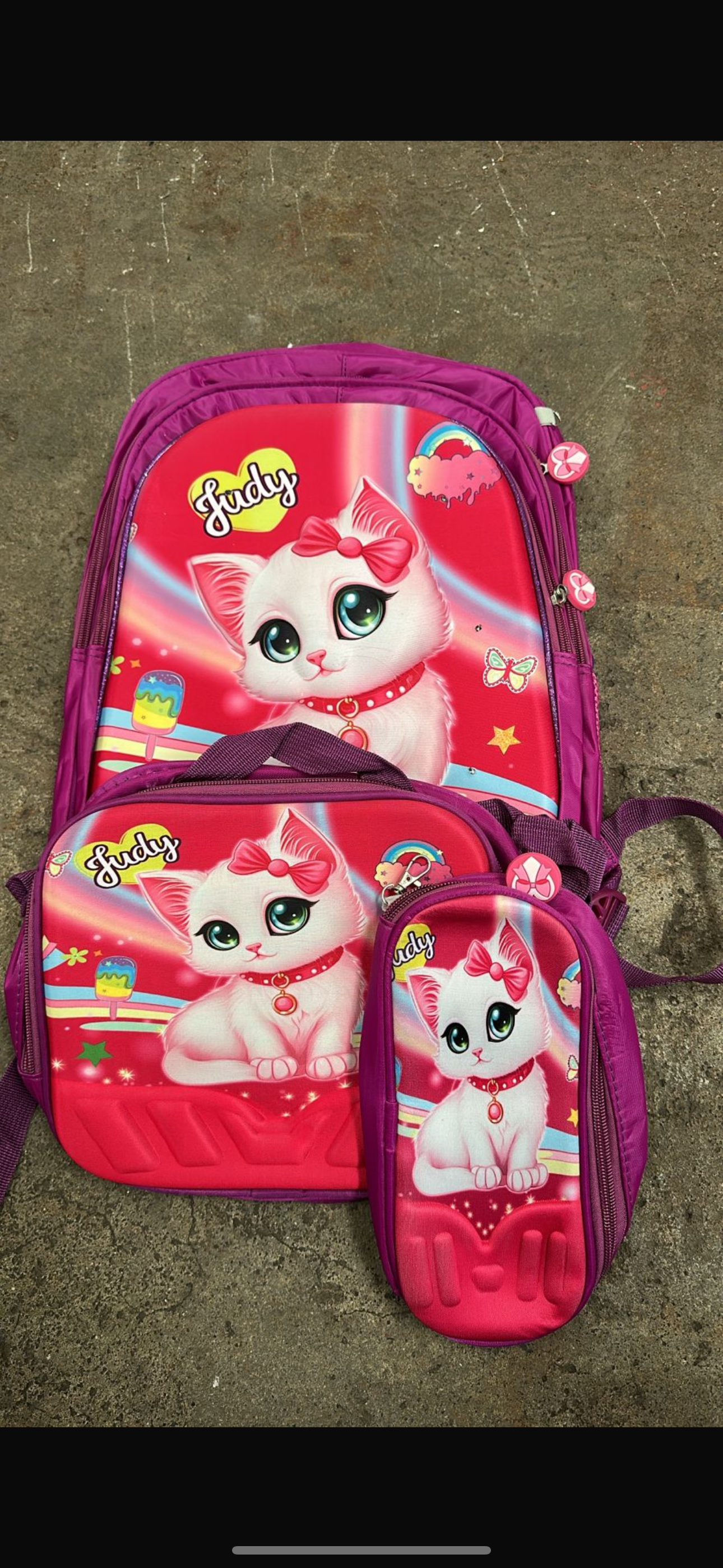 MOCHILA TRIPLE PRIMARIA gatita