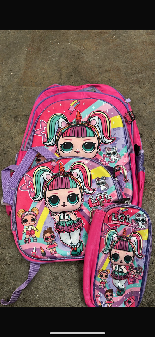 MOCHILA TRIPLE PRIMARIA LOL