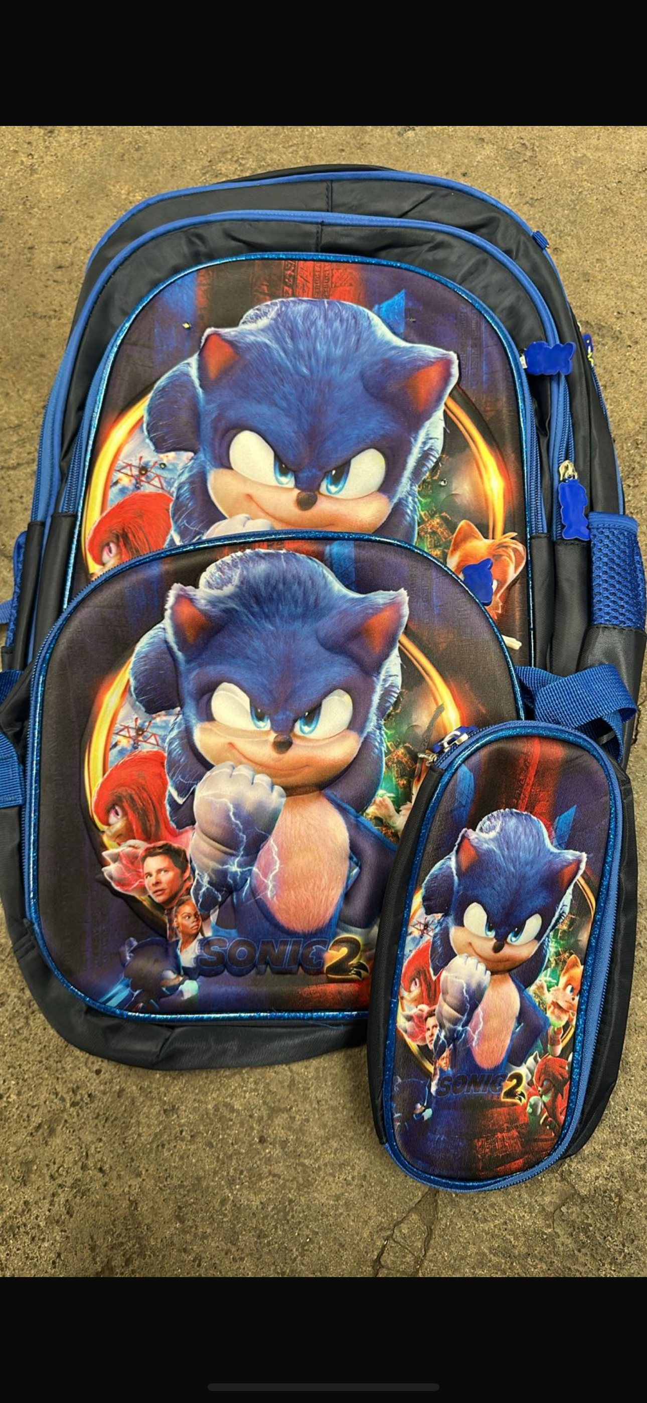 MOCHILA TRIPLE PRIMARIA sonic
