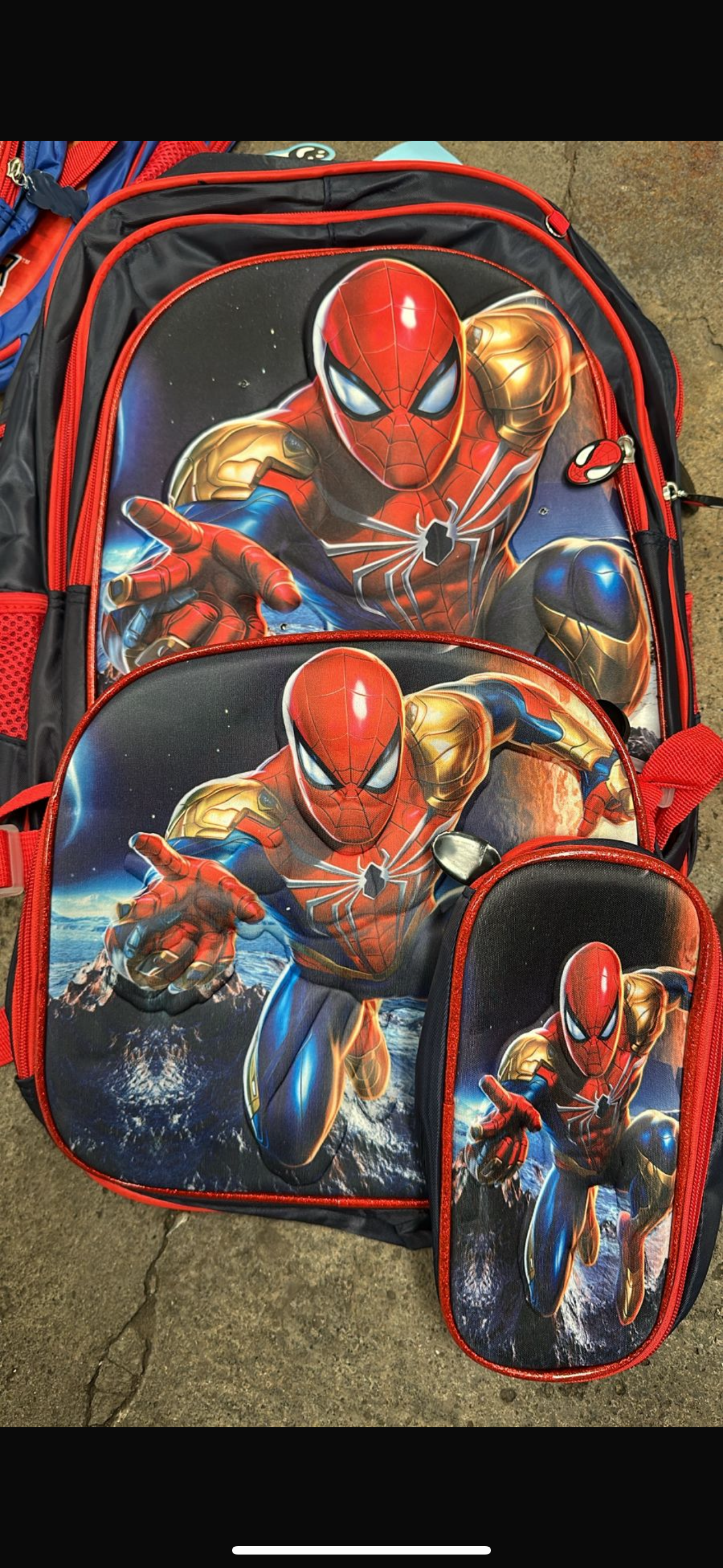 MOCHILA TRIPLE PRIMARIA SPIDERMAN con luz