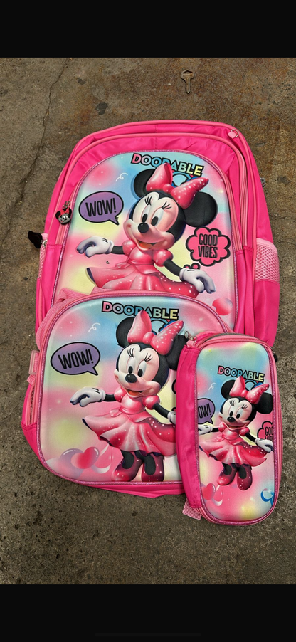 MOCHILA TRIPLE PRIMARIA Minnie