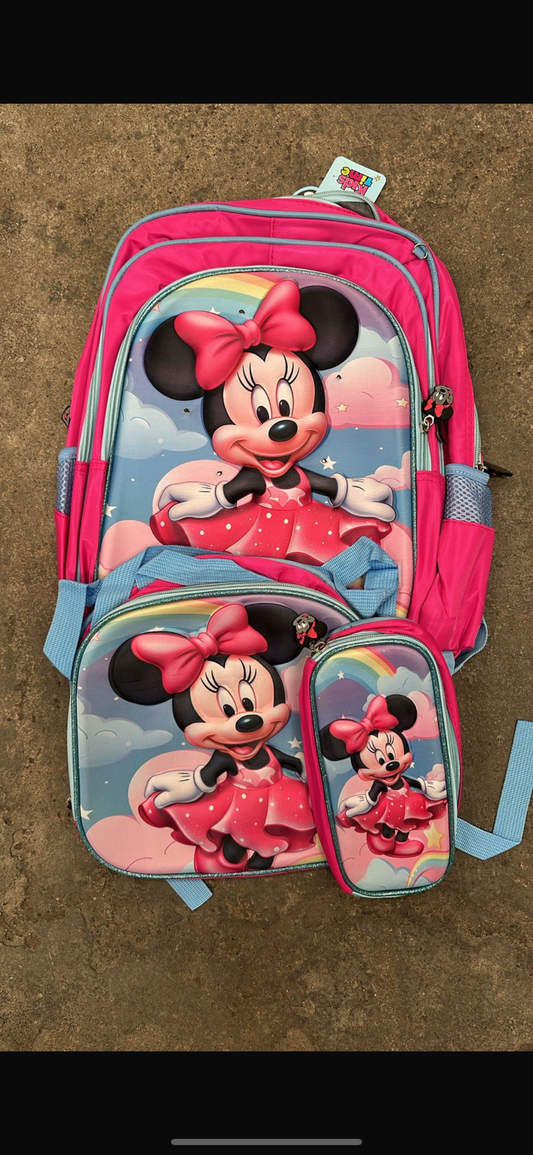 MOCHILA TRIPLE PRIMARIA Minnie
