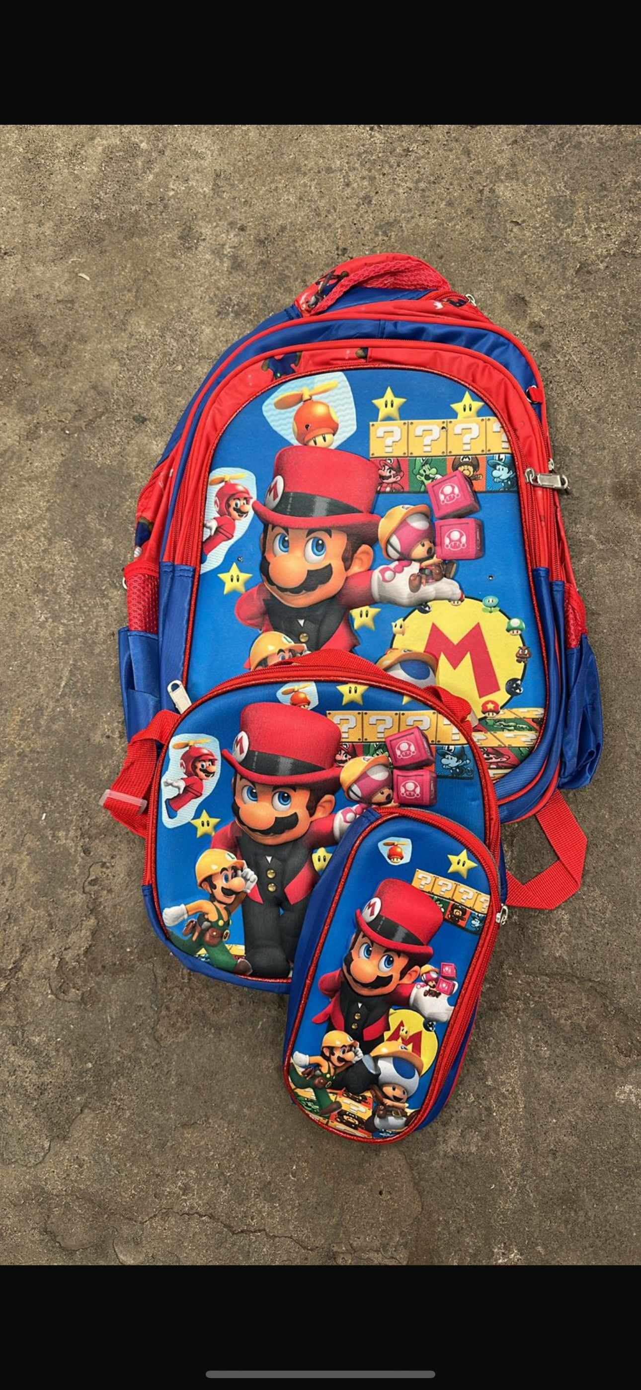MOCHILA TRIPLE PRIMARIA Mario bross
