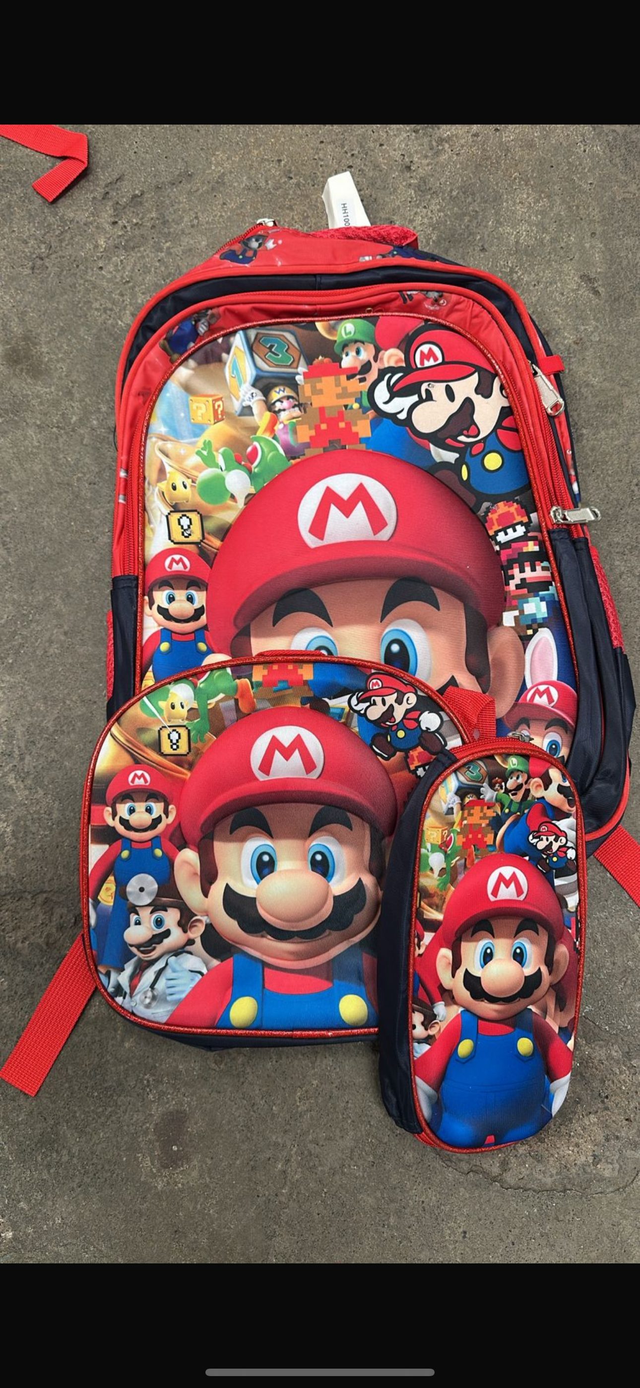 MOCHILA TRIPLE PRIMARIA Mario bross