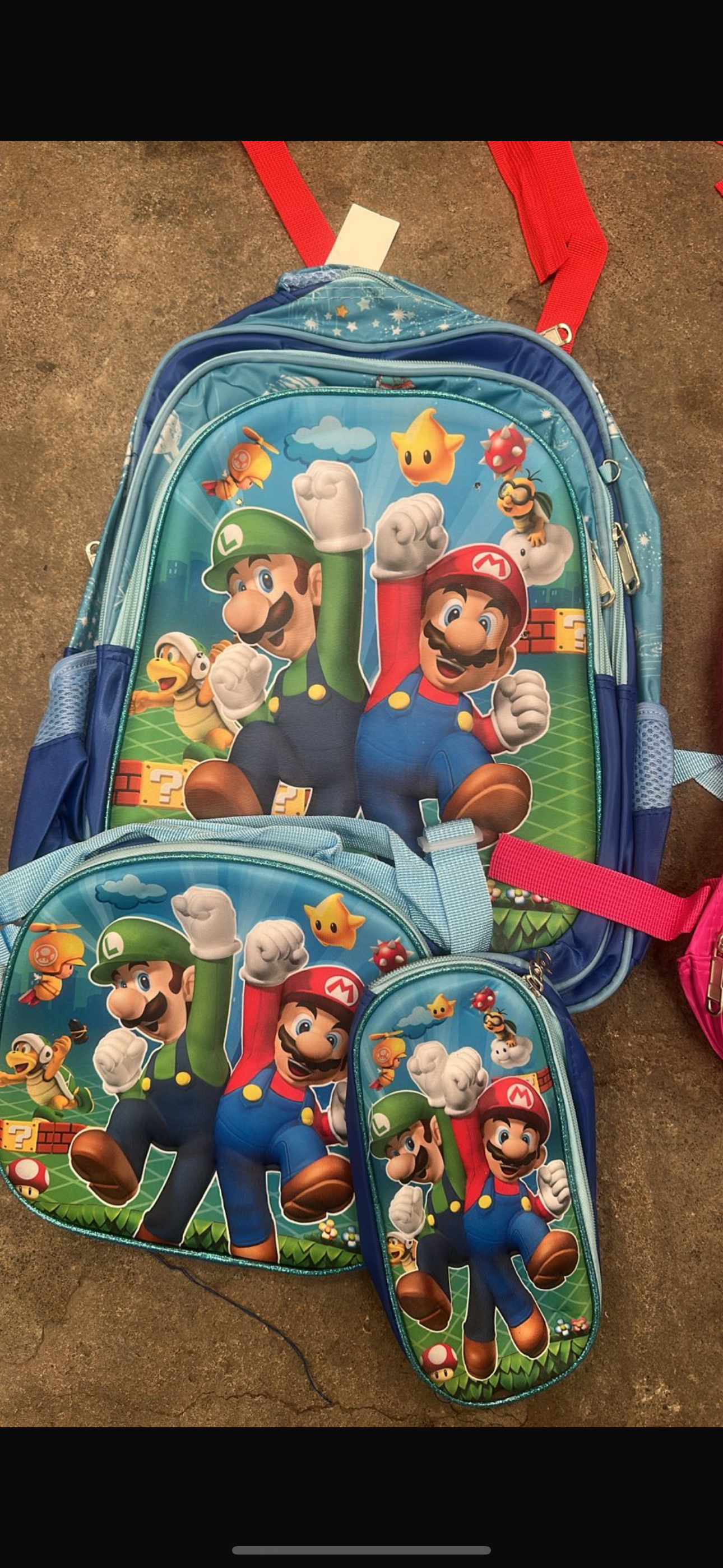 MOCHILA TRIPLE PRIMARIA Mario bross